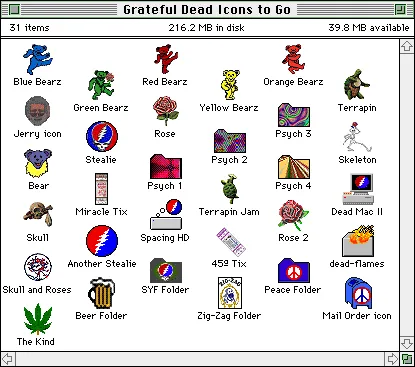 Vintage Grateful Dead Mac Icons